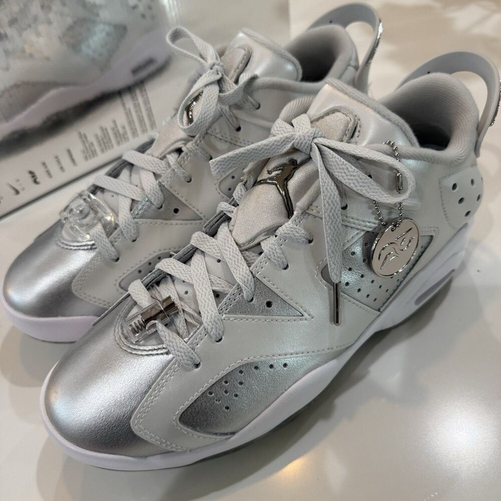 Nike Air Jordan 6 Low G NRG Shoes Metallic Silver Gift FD6719-001 M7 / W8.5